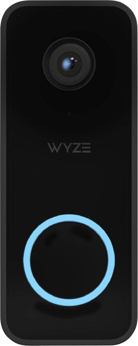 Wyze - Wired Video Doorbell v2, 2K HD Video with Head-to-Toe view, 2-way Audio, Night Vision, Voice Assistants - Black_0