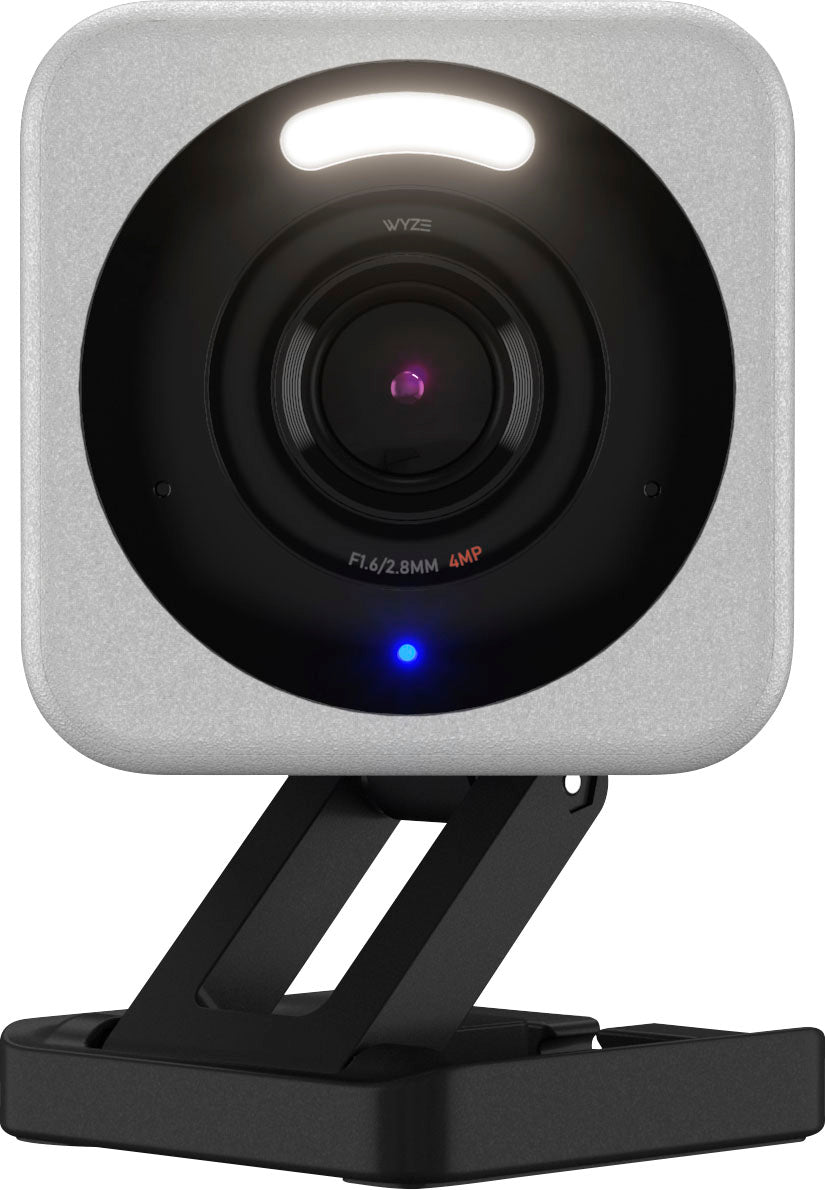 Wyze Cam V4 2.5k QHD WiFi, Indoor/Outdoor, Wired Security Camera with Color Night Vision - Gray - Gray_0