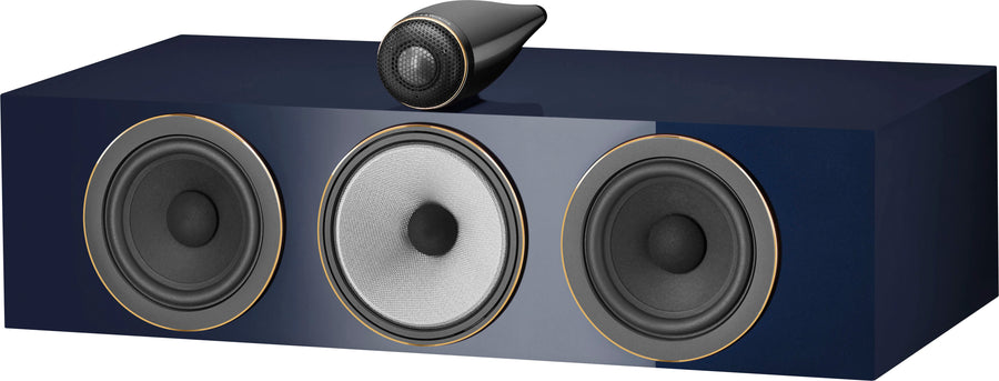 Bowers & Wilkins - 700 Series 3 Signature Center Channel with 1" Tweeter On Top and Two 6.5" Bass Drivers (Each) - Metallic Midnight Blue_0