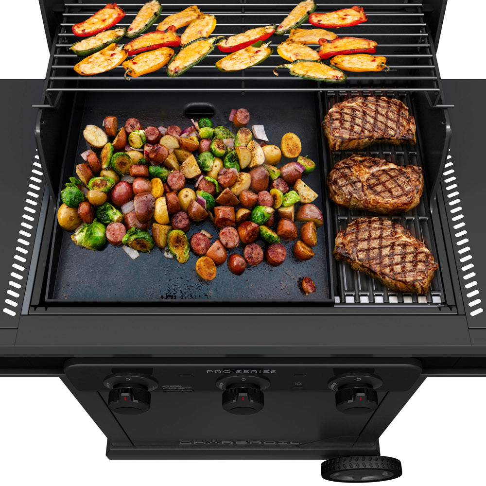 Charbroil - Pro Series with Amplifire™ Infrared Technology 3-Burner Propane Gas Grill Cabinet, 463365124 - Black_1