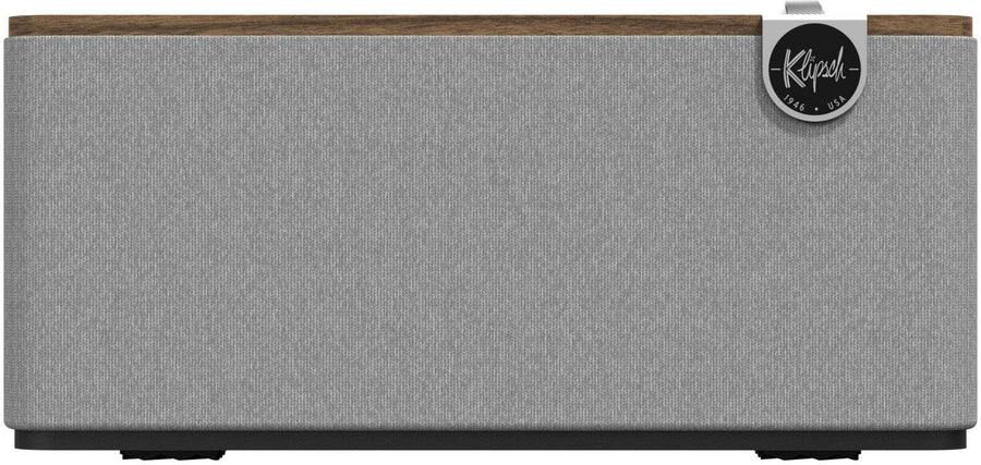 Klipsch - The One Plus Premium Tabletop Bluetooth Speaker with Broadcast Mode, Walnut - Walnut_0