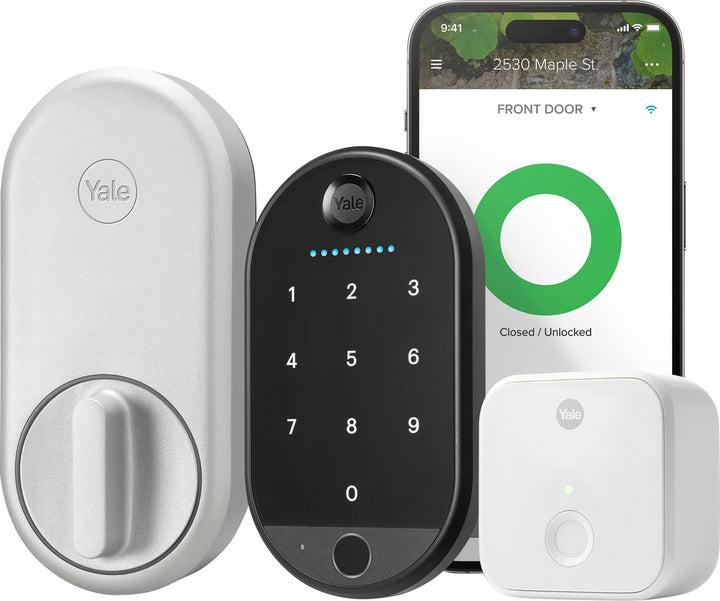 Yale - Approach Smart Lock with WiFi + Fingerprint Keypad - Silver_0