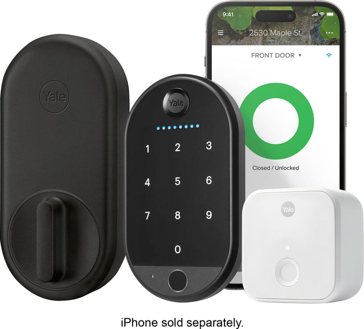 Yale - Approach Smart Lock with WiFi + Fingerprint Keypad - Black Suede_2