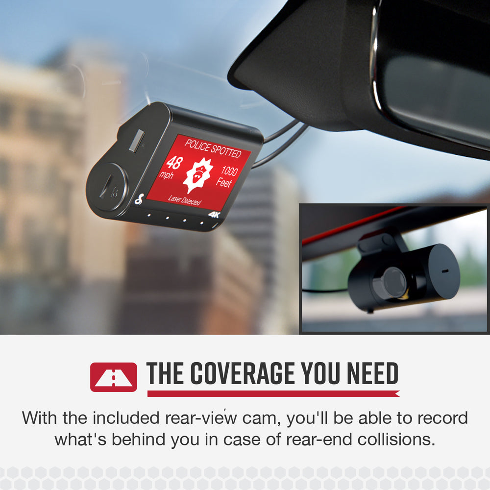 Cobra - SC 250R 4K Dual-View Front & Rear Dash Cam, works with Apple CarPlay/Android Auto - Black_1