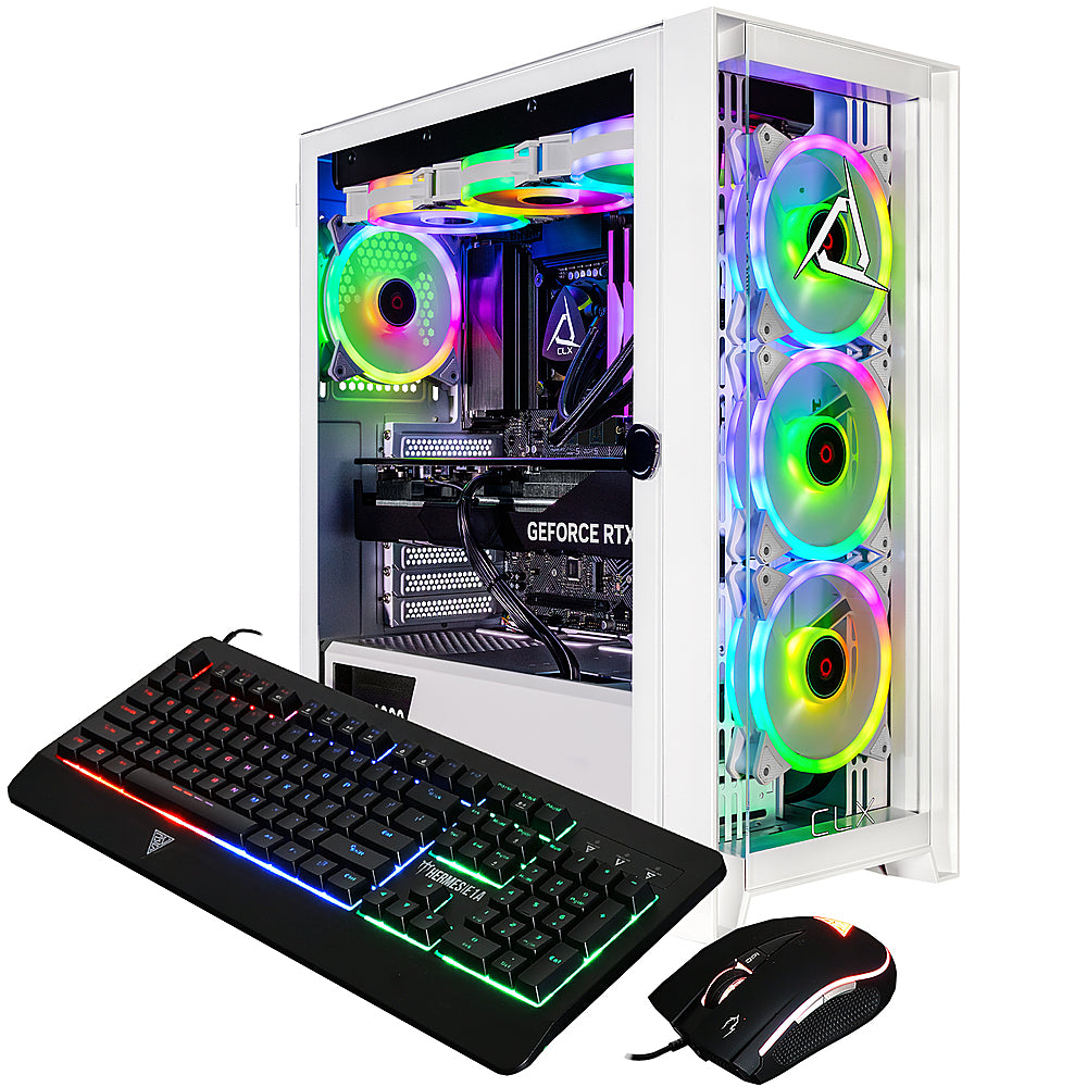 CLX - SET Gaming Desktop - Intel Core i9 14900KF - 64GB DDR5 5600 Memory - GeForce RTX 4090 - 2TB NVMe M.2 SSD + 4TB HDD - White_4