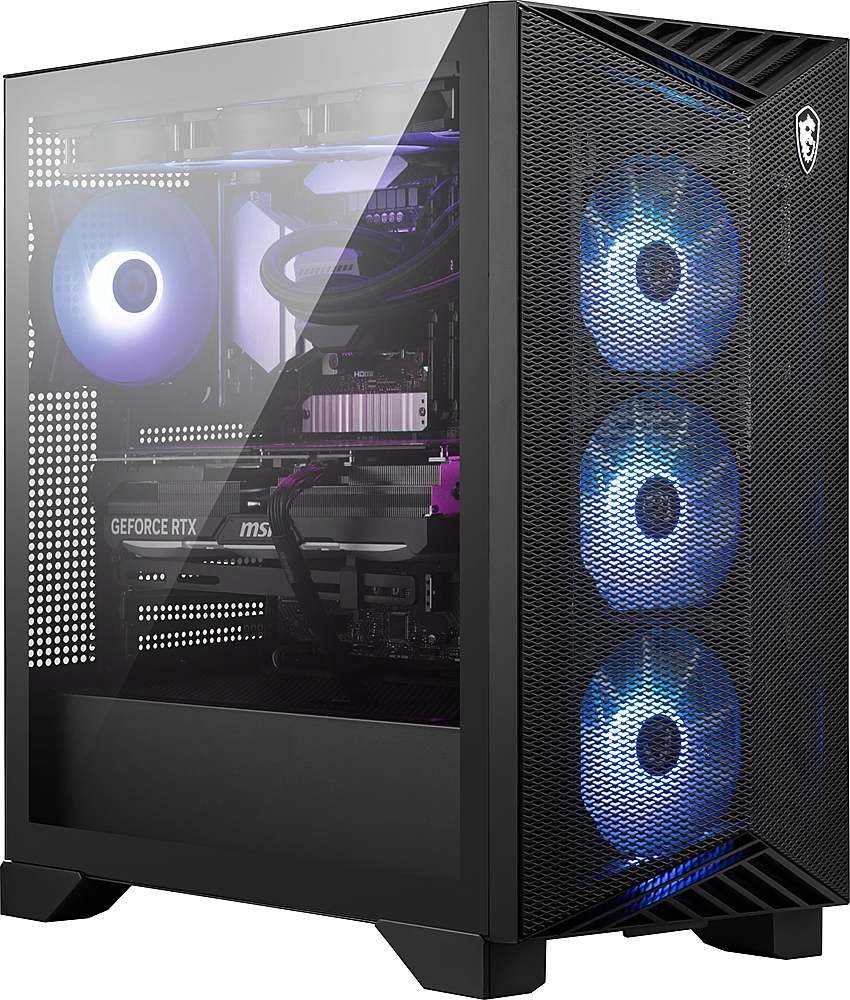 MSI - Aegis RS2  Gaming Desktop - Intel Core i7-14700KF - 32GB Memory - NVIDIA GeForce RTX 4070 Super - 2TB SSD - Black - Black_0