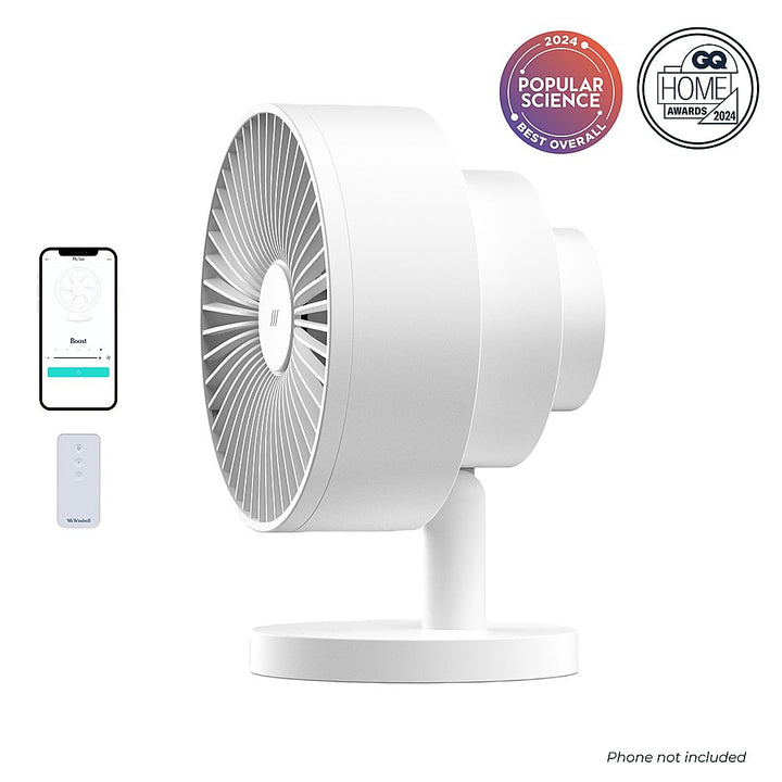 Windmill Smart Whisper-Quiet Air Circulator and Fan with 5 speeds and Remote - Black_8