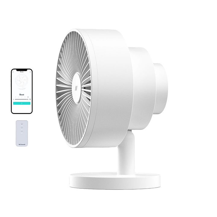 Windmill Smart Whisper-Quiet Air Circulator and Fan with 5 speeds and Remote - White_8