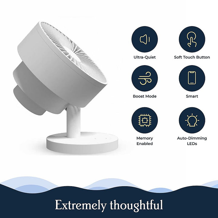 Windmill Smart Whisper-Quiet Air Circulator and Fan with 5 speeds and Remote - White_9