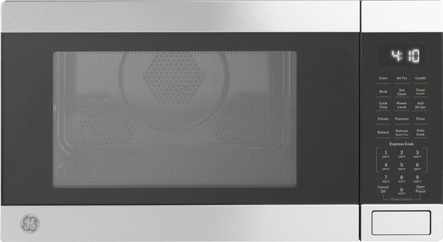 GE - 1.0 Cu. Ft. Convection Countertop Microwave with Air Fry - Stainless Steel_0