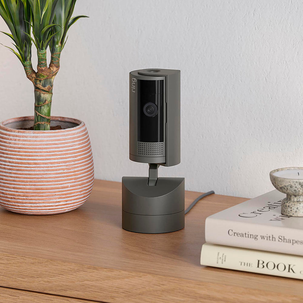 Ring - Pan-Tilt Indoor Security Cam with 360° Horizontal Pan Coverage, Live View & Two-Way Talk, and HD Video - Charcoal_1