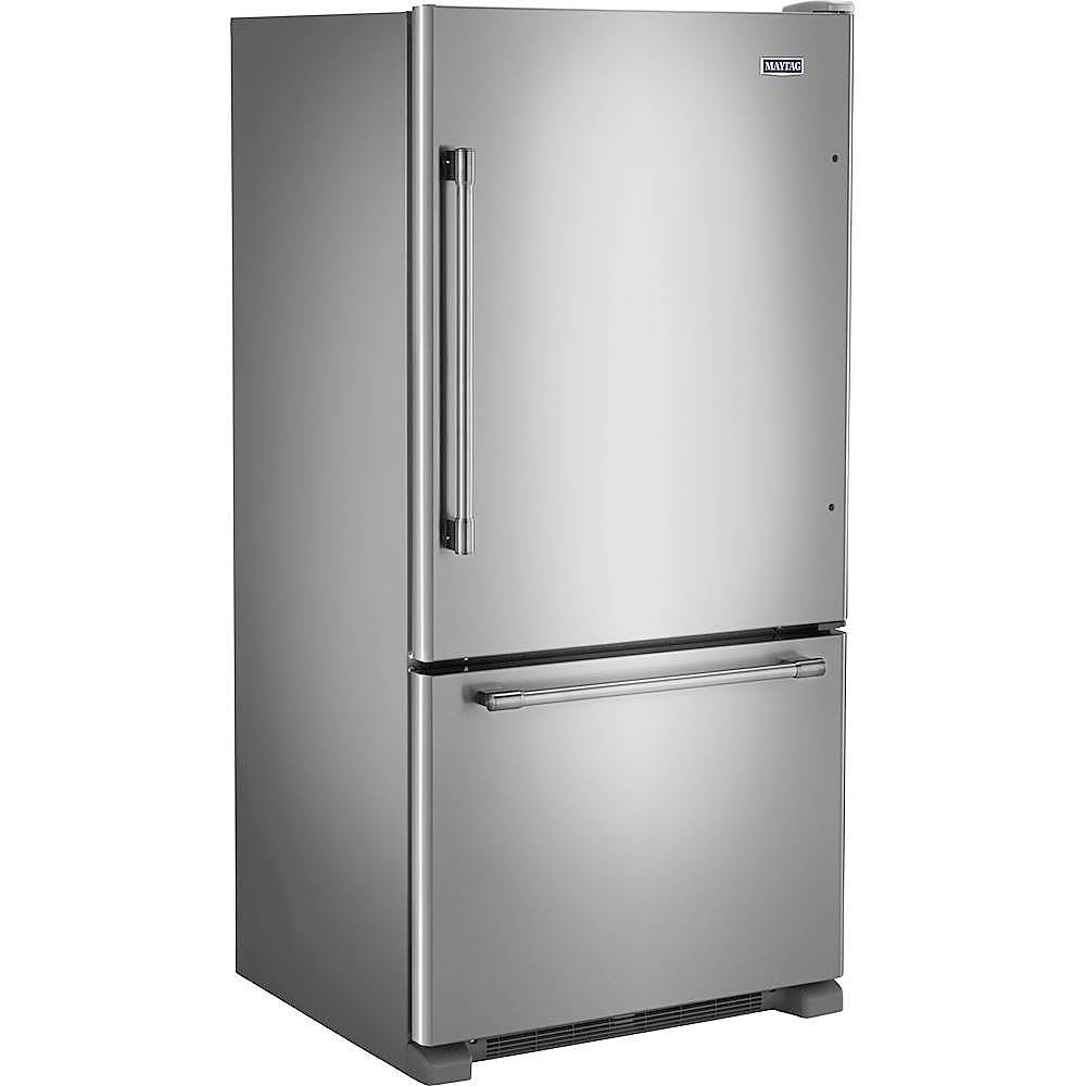 Maytag - 22 Cu. Ft. Bottom-Freezer Refrigerator with Humidity-Controlled FreshLock Crispers - Stainless Steel_7