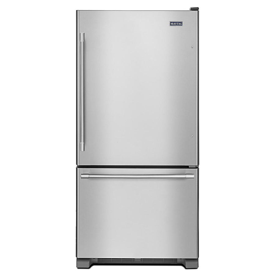 Maytag - 22 Cu. Ft. Bottom-Freezer Refrigerator with Humidity-Controlled FreshLock Crispers - Stainless Steel_0