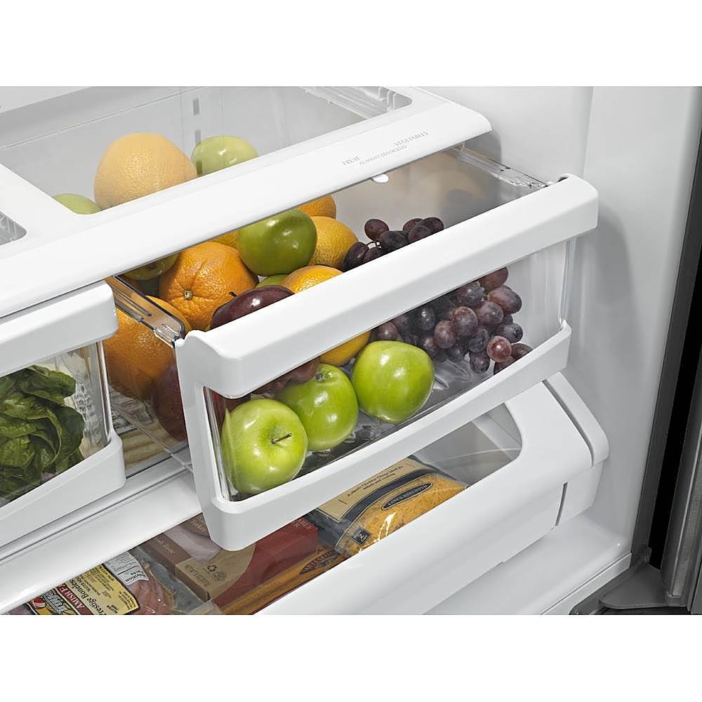 Maytag - 22 Cu. Ft. Bottom-Freezer Refrigerator with Humidity-Controlled FreshLock Crispers - Stainless Steel_4