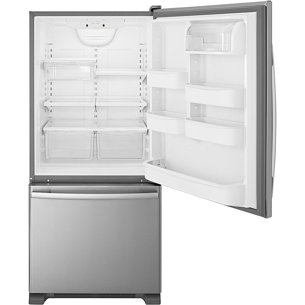Amana - 18 Cu. Ft. Bottom-Freezer Refrigerator with EasyFreezer Pull-Out Drawer - Stainless Steel_1