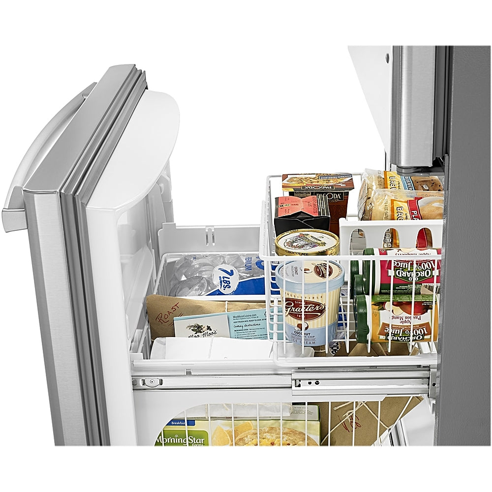 Amana - 18 Cu. Ft. Bottom-Freezer Refrigerator with EasyFreezer Pull-Out Drawer - Stainless Steel_4
