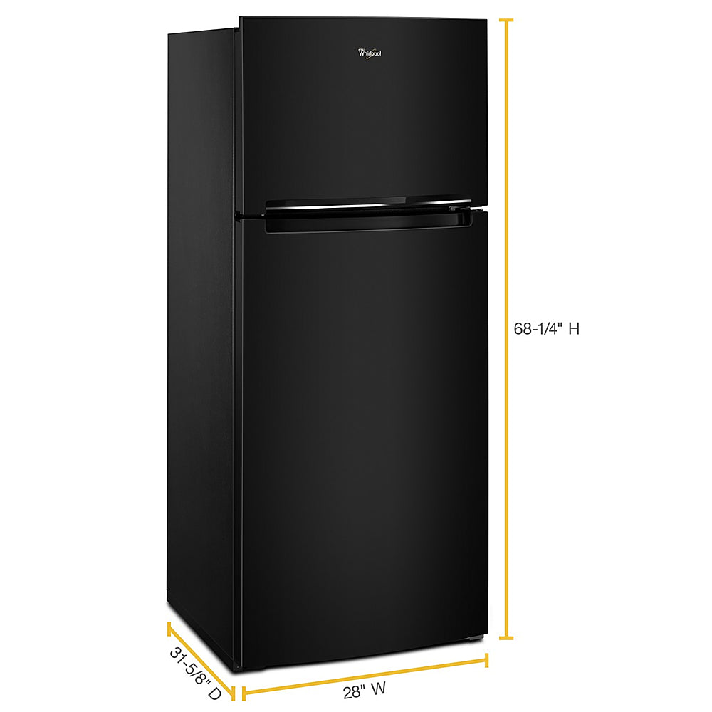 Whirlpool - 17.7 Cu. Ft. Top-Freezer Refrigerator - Black_1