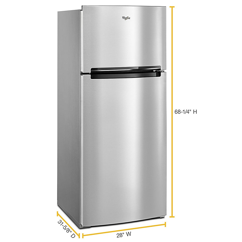 Whirlpool - 17.7 Cu. Ft. Top-Freezer Refrigerator - Monochromatic Stainless Steel_1