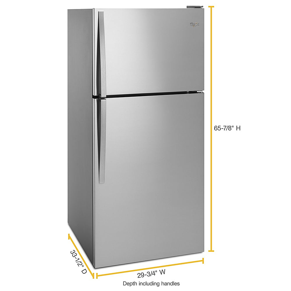 Whirlpool - 18.2 Cu. Ft. Top-Freezer Refrigerator - Monochromatic Stainless Steel_1