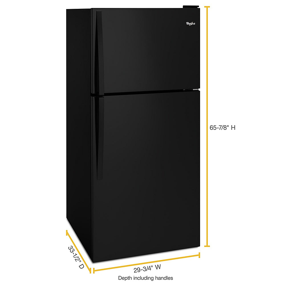 Whirlpool - 18.2 Cu. Ft. Top-Freezer Refrigerator - Black_1