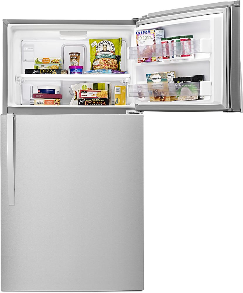 Whirlpool - 21.3 Cu. Ft. Top-Freezer Refrigerator - Monochromatic Stainless Steel_2