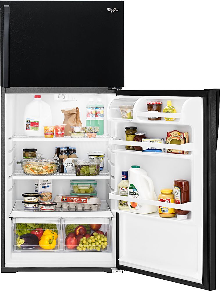 Whirlpool - 14.3 Cu. Ft. Top-Freezer Refrigerator - Black_1