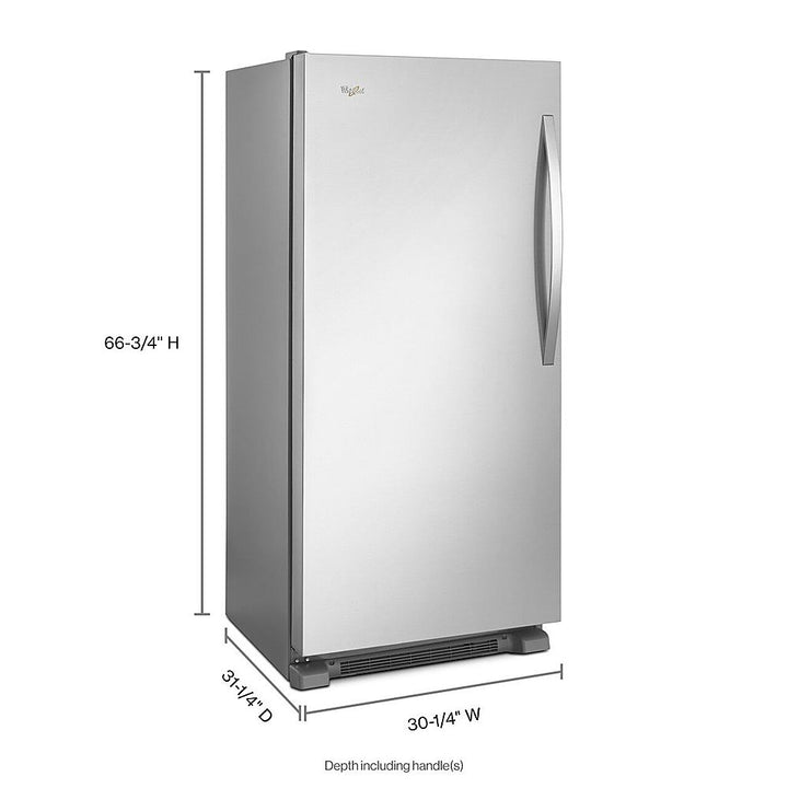 Whirlpool - SideKicks 17.7 Cu. Ft. Frost-Free Upright Freezer - Monochromatic Stainless Steel_3