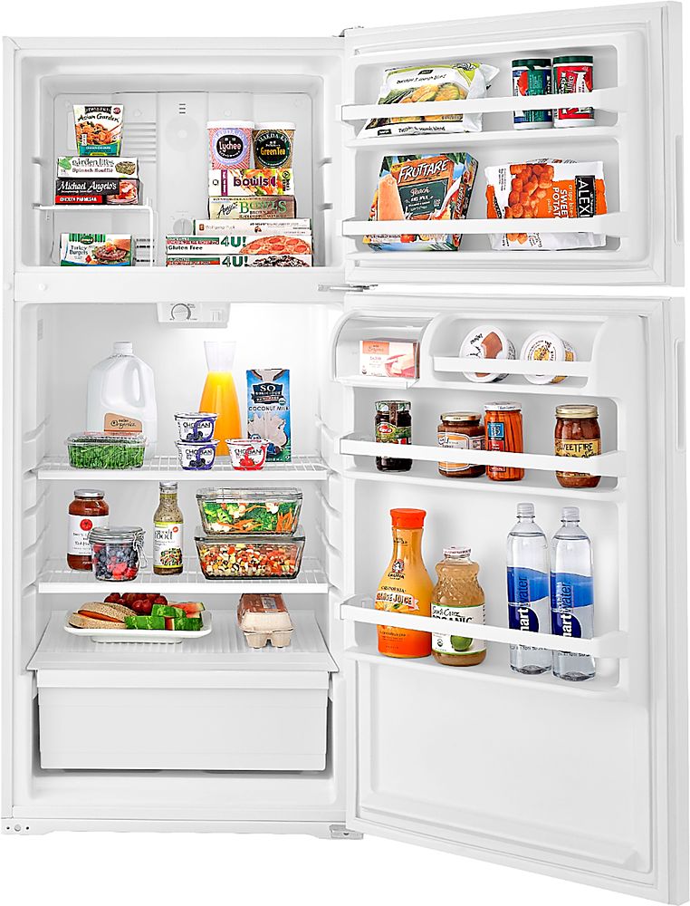 Amana - 14.4 Cu. Ft. Top-Freezer Refrigerator with Dairy Bin - White_0