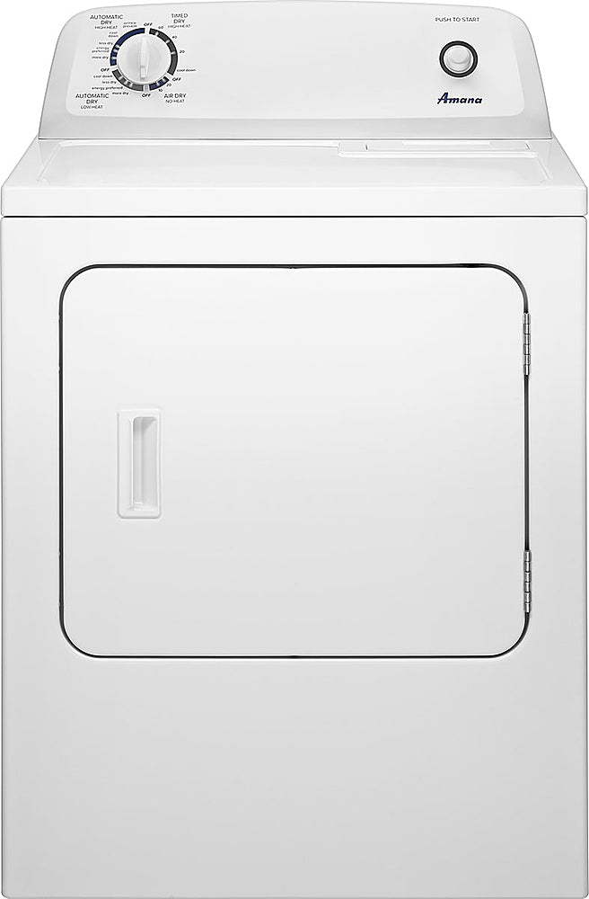 Amana - 6.5 Cu. Ft. Electric Dryer with Automatic Dryness Control - White_0