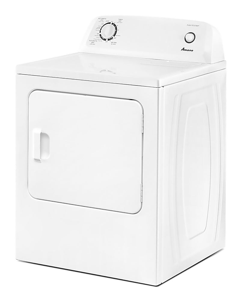 Amana - 6.5 Cu. Ft. Electric Dryer with Automatic Dryness Control - White_2
