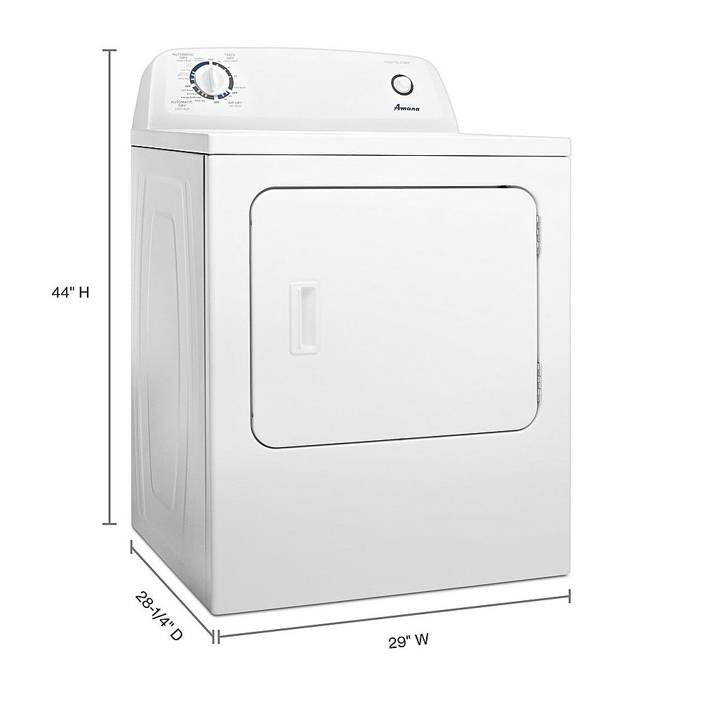 Amana - 6.5 Cu. Ft. Gas Dryer with Automatic Dryness Control - White_1