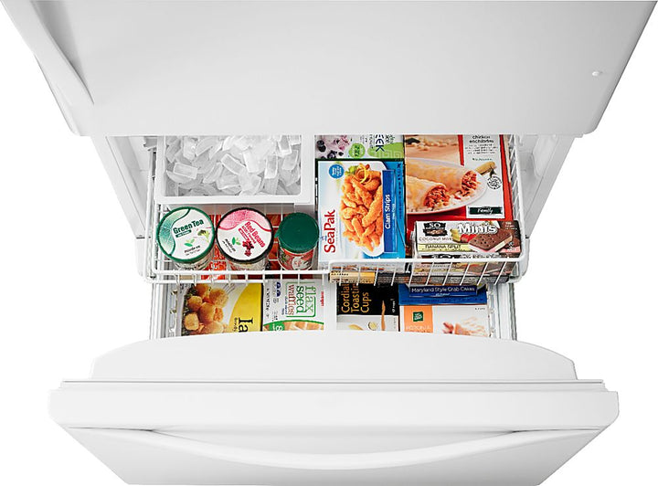 Whirlpool - 22 Cu. Ft. Bottom-Freezer Refrigerator with SpillGuard Glass Shelves - White_2