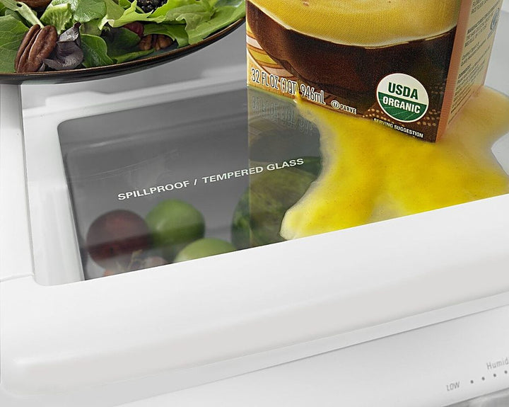 Whirlpool - 22 Cu. Ft. Bottom-Freezer Refrigerator with SpillGuard Glass Shelves - White_3