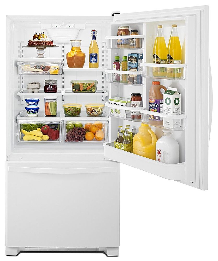 Whirlpool - 22 Cu. Ft. Bottom-Freezer Refrigerator with SpillGuard Glass Shelves - White_5