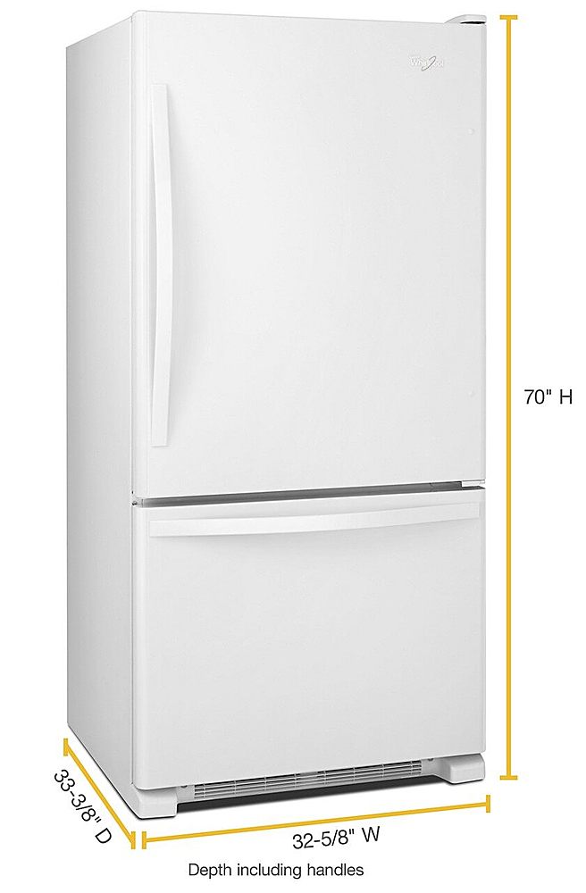 Whirlpool - 22 Cu. Ft. Bottom-Freezer Refrigerator with SpillGuard Glass Shelves - White_6