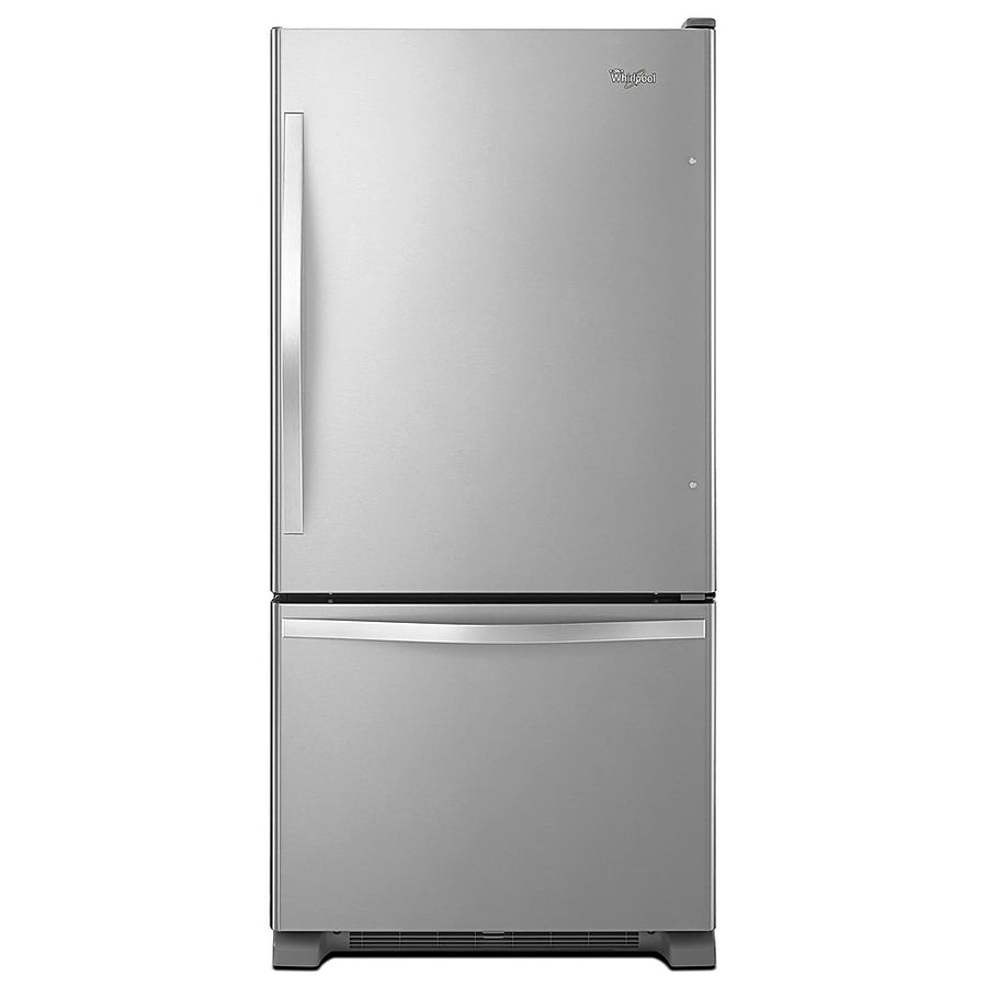 Whirlpool - 18.7 Cu. Ft. Bottom-Freezer Refrigerator with Spillguard Glass Shelves - Monochromatic Stainless Steel_0