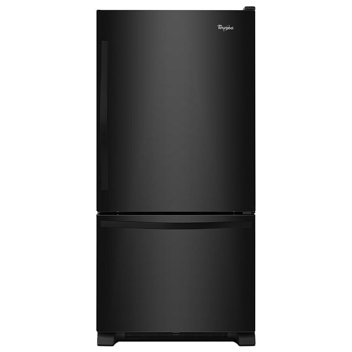 Whirlpool - 18.7 Cu. Ft. Bottom-Freezer Refrigerator with Spillguard Glass Shelves - Black_0