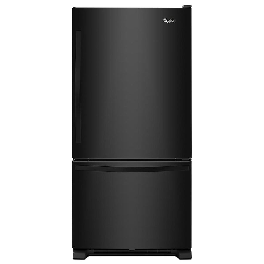 Whirlpool - 18.7 Cu. Ft. Bottom-Freezer Refrigerator with Spillguard Glass Shelves - Black_0