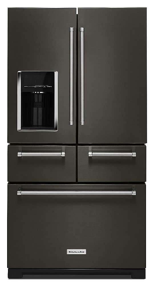 KitchenAid - 25.8 Cu. Ft. 5-Door French Door Refrigerator - Black Stainless Steel_0