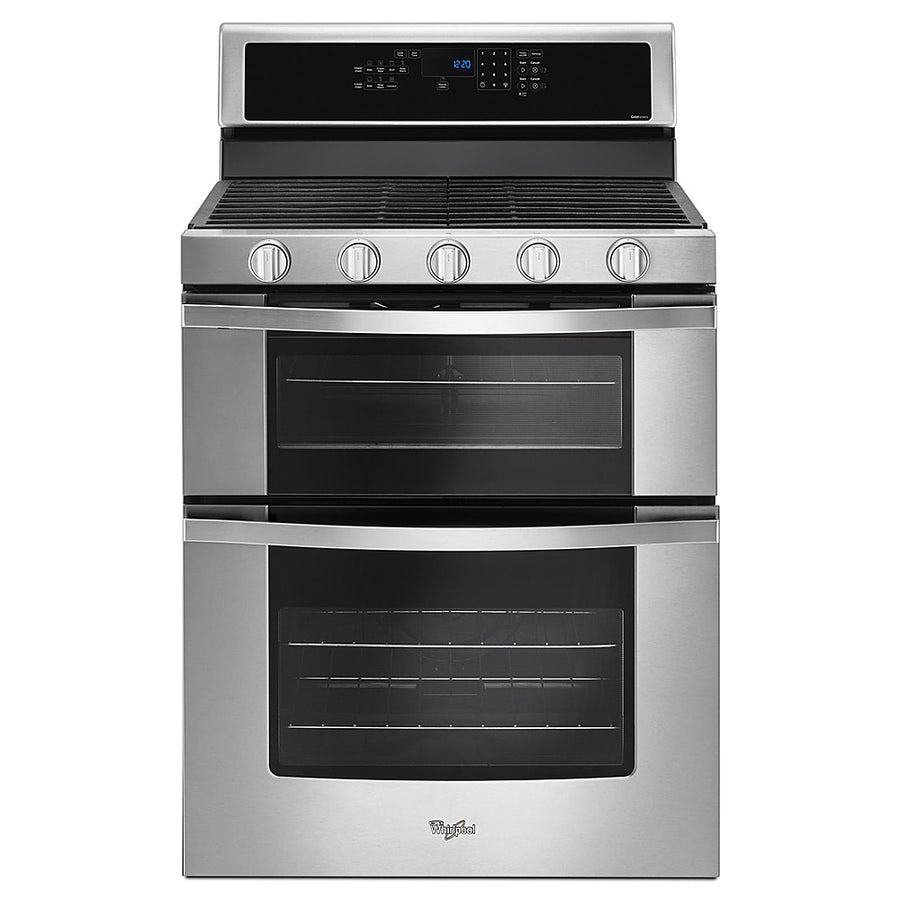 Whirlpool - 6.0 Cu. Ft. Self-Cleaning Freestanding Double Oven Gas Convection Range - Stainless Steel_0