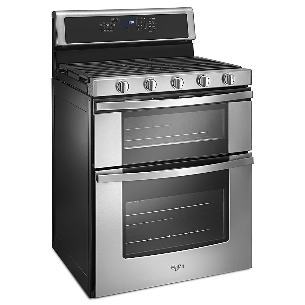 Whirlpool - 6.0 Cu. Ft. Self-Cleaning Freestanding Double Oven Gas Convection Range - Stainless Steel_3
