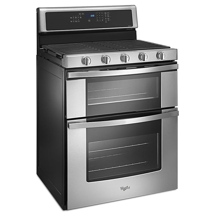 Whirlpool - 6.0 Cu. Ft. Self-Cleaning Freestanding Double Oven Gas Convection Range - Stainless Steel_3