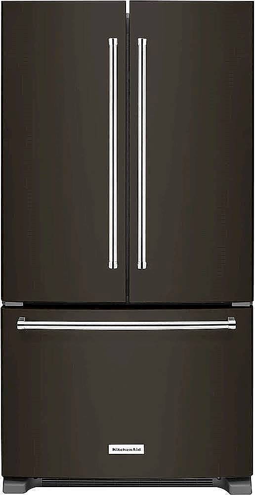KitchenAid - 20 Cu. Ft. French Door Counter-Depth Refrigerator - Black Stainless Steel_0
