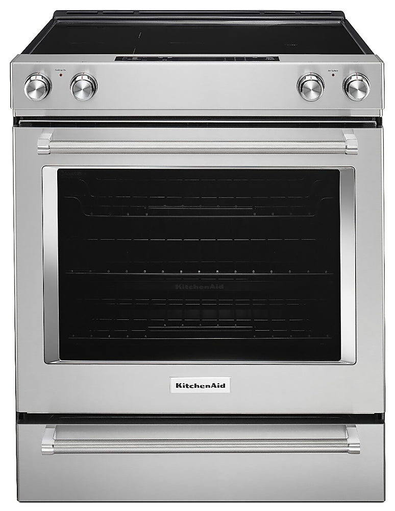 KitchenAid - 6.4 Cu. Ft. Self-Cleaning Slide-In Electric Convection Range - Stainless Steel_0