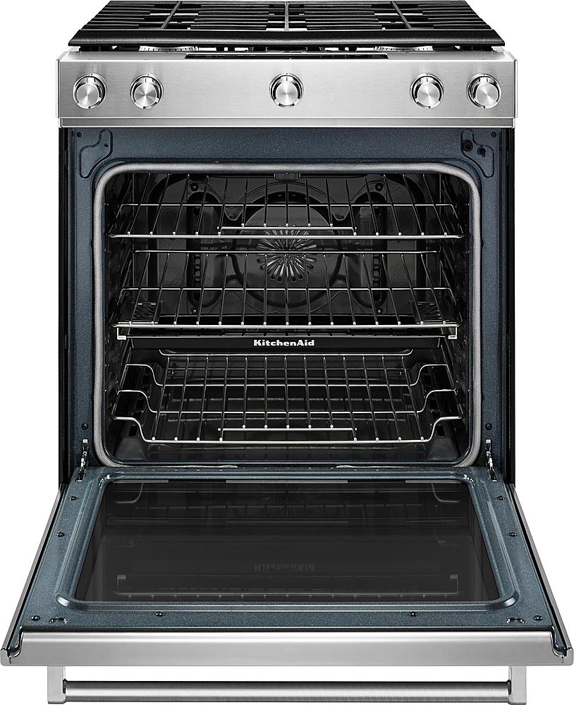 KitchenAid - 5.8 Cu. Ft. Self-Cleaning Slide-In Gas Convection Range - Stainless Steel_1