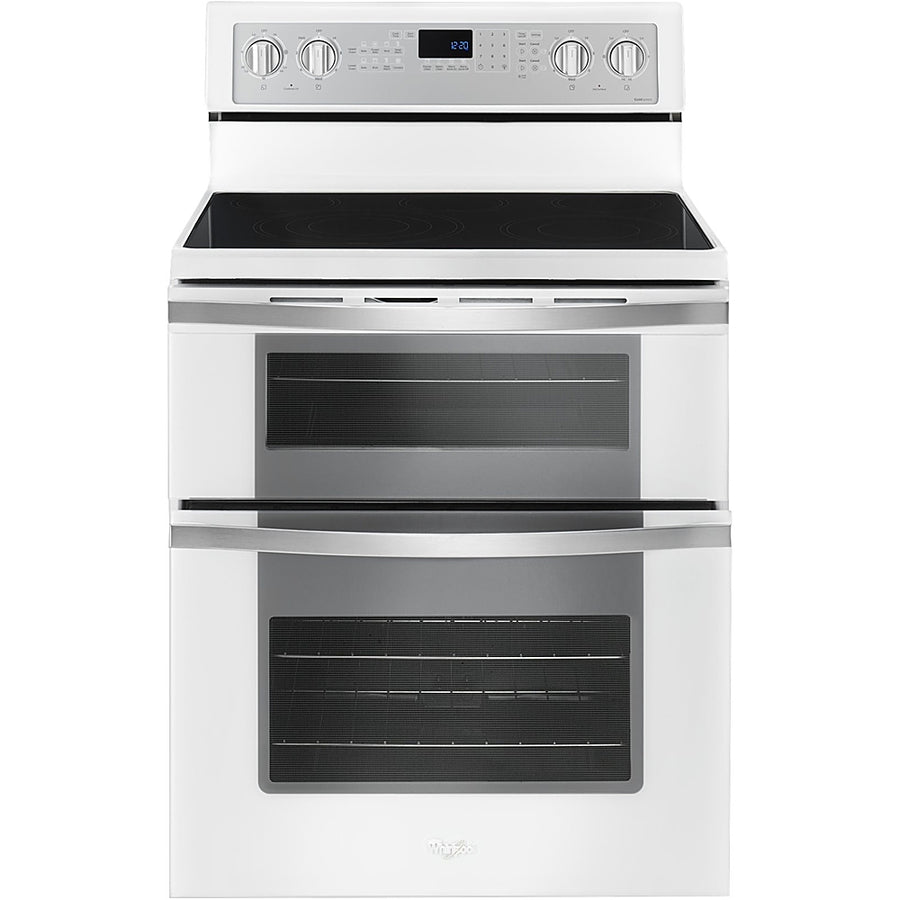 Whirlpool - 6.7 Cu. Ft. Self-Cleaning Freestanding Double Oven Electric Convection Range - White_0