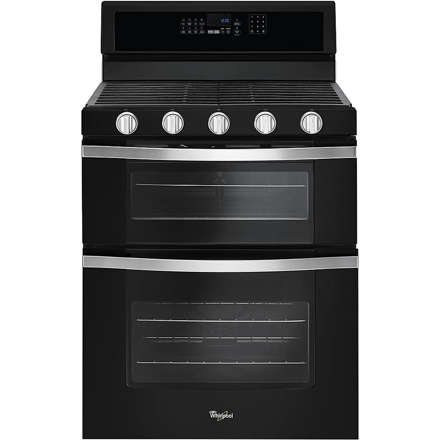 Whirlpool - 6.0 Cu. Ft. Self-Cleaning Freestanding Double Oven Gas Convection Range - Black_0