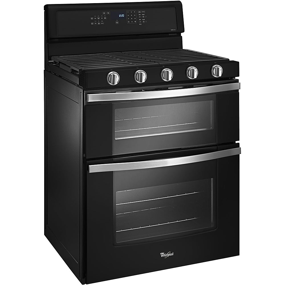 Whirlpool - 6.0 Cu. Ft. Self-Cleaning Freestanding Double Oven Gas Convection Range - Black_1