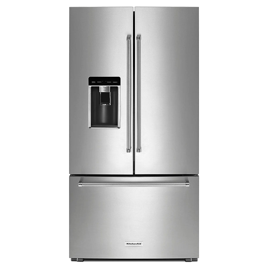 KitchenAid - 23.8 Cu. Ft. French Door Counter-Depth Refrigerator - Stainless Steel_0