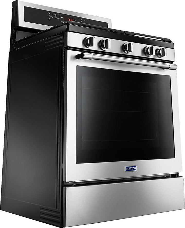 Maytag - 5.8 Cu. Ft. Self-Cleaning Freestanding Fingerprint Resistant Gas Convection Range - Stainless Steel_11